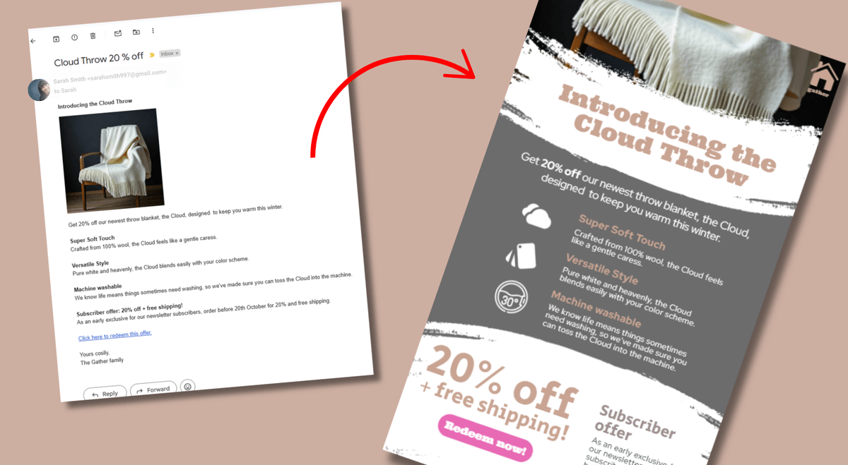 screenshot of piktochart newsletter templates with a light brown background