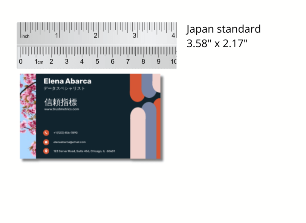 example of japanese business card dimensions