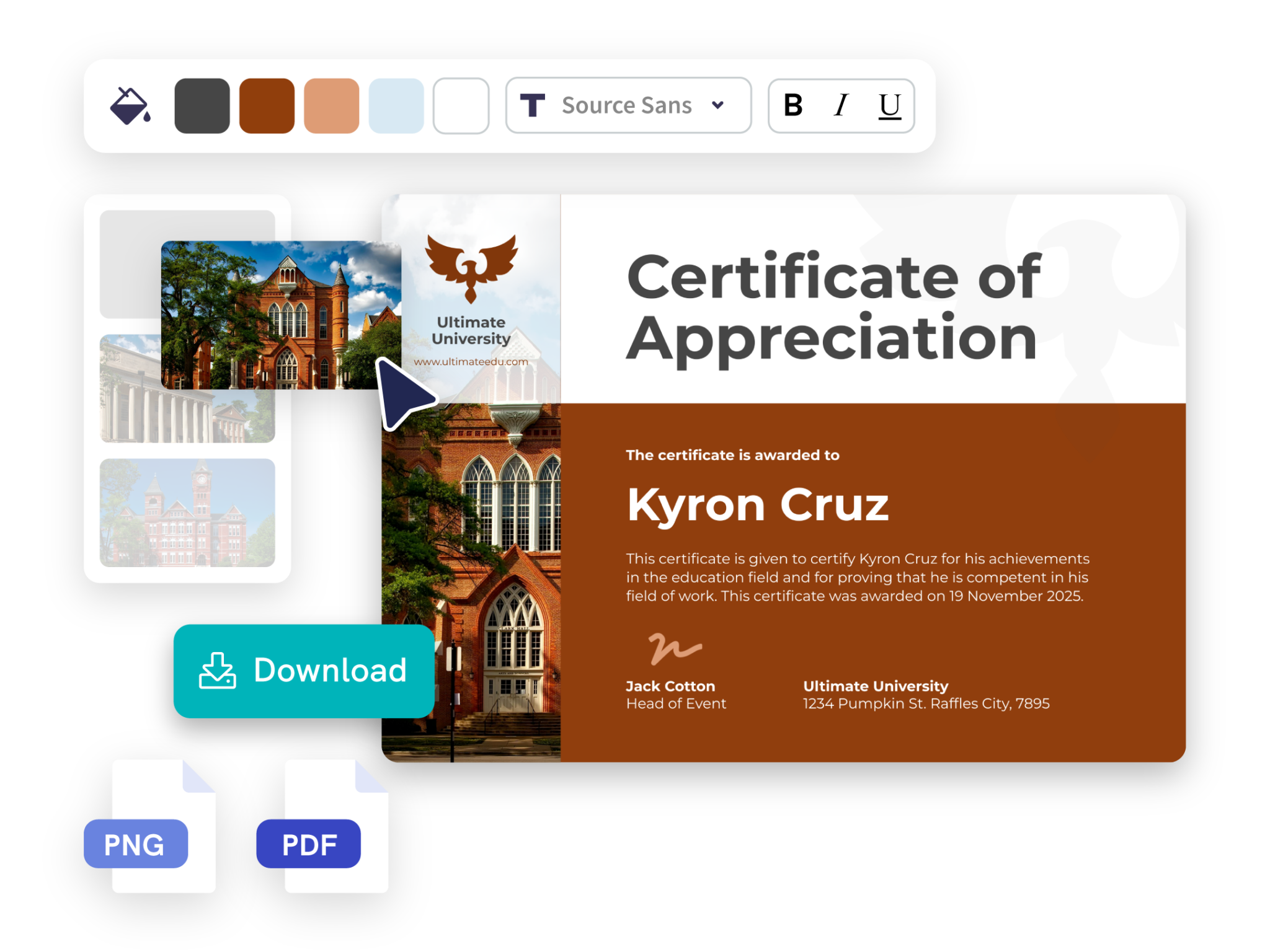 personalize certificates easily with piktochart ai