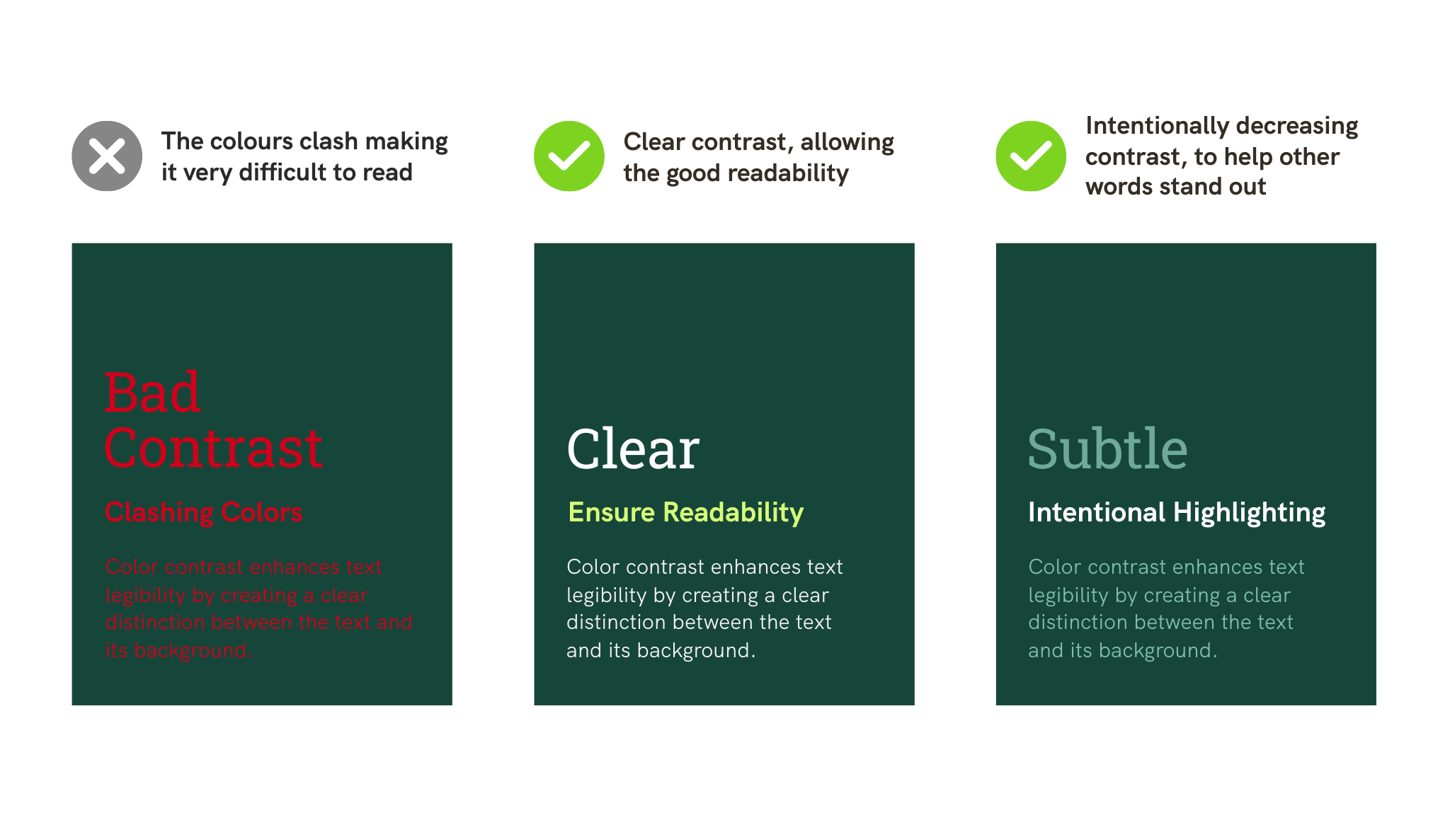 this is an image about color contrast for piktochart blog article about contrast in design