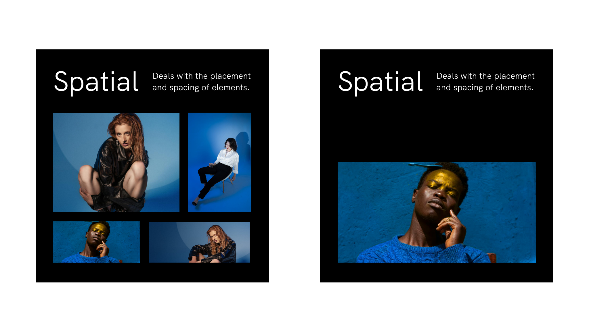 this is an image about spatial contrast for piktochart blog article about contrast in design