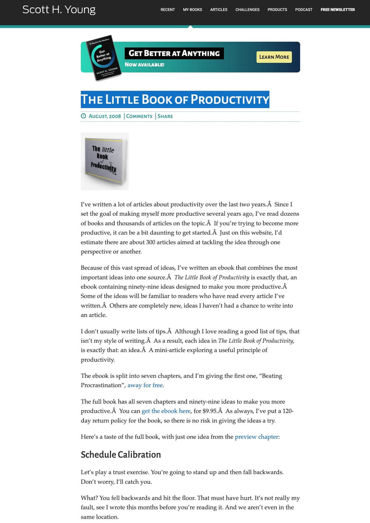 screenshot of an ebook chapter by scott h young for a piktochart article on ebook marketing