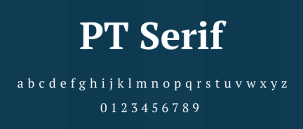 pt serif, an elegant serif typeface widely used in professional documents, this classic font offers a timeless professional feel with balanced proportions, perfect for brand identity and situations where choosing the right font for readability matters