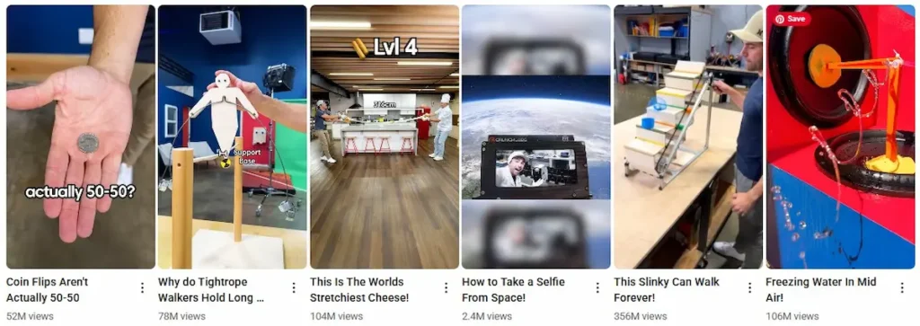 NASA engineer Mark Robers uses a combination of visuals and text for thumbnails screenshot