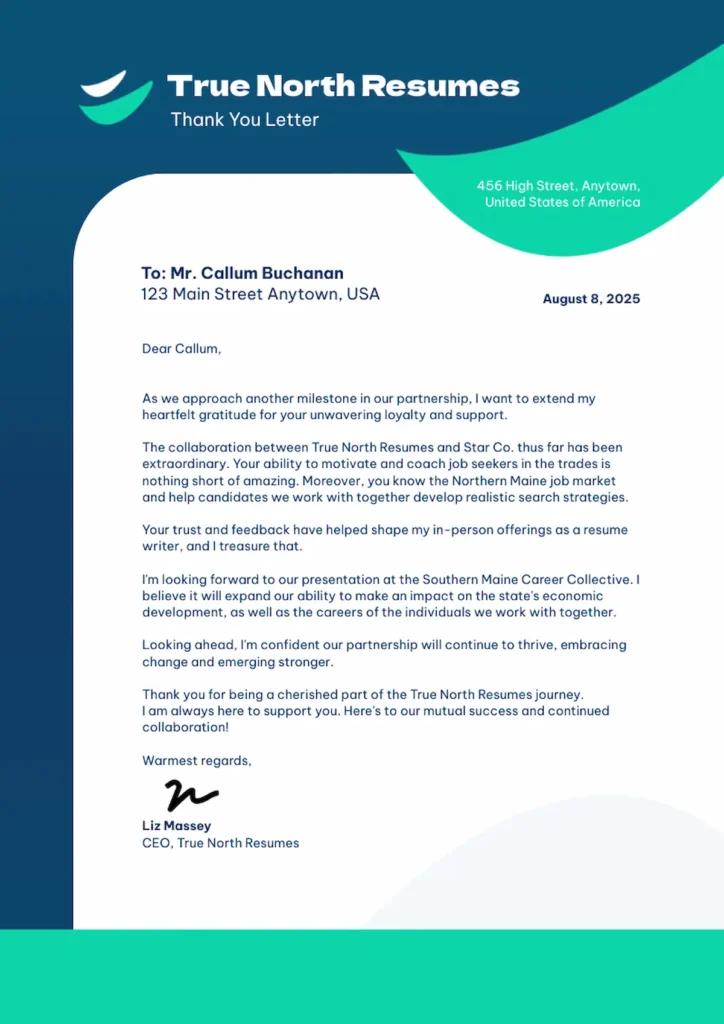 client thank you note example