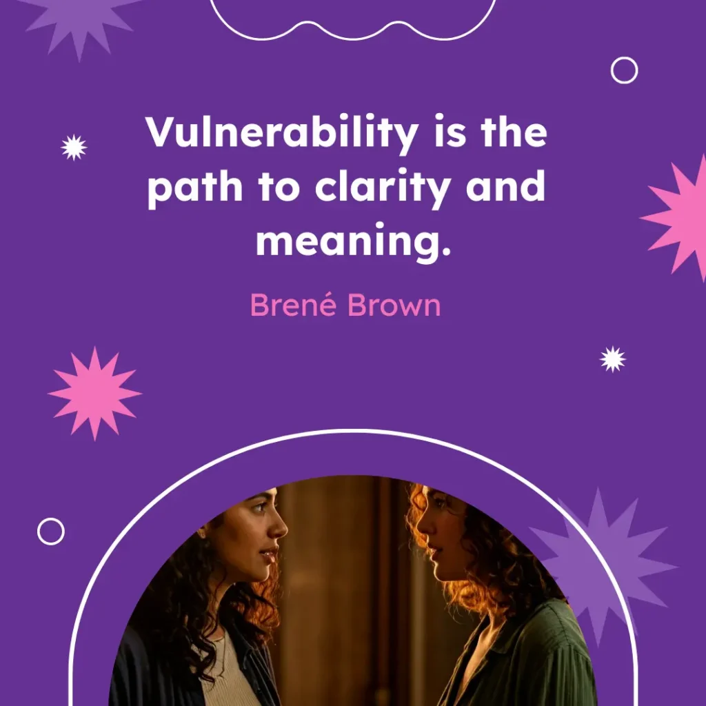 an inspiring woman quote by brene brown on vulnerability - created through piktochart ai quote generator