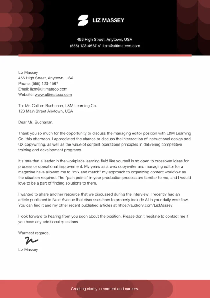 interview thank-you note template