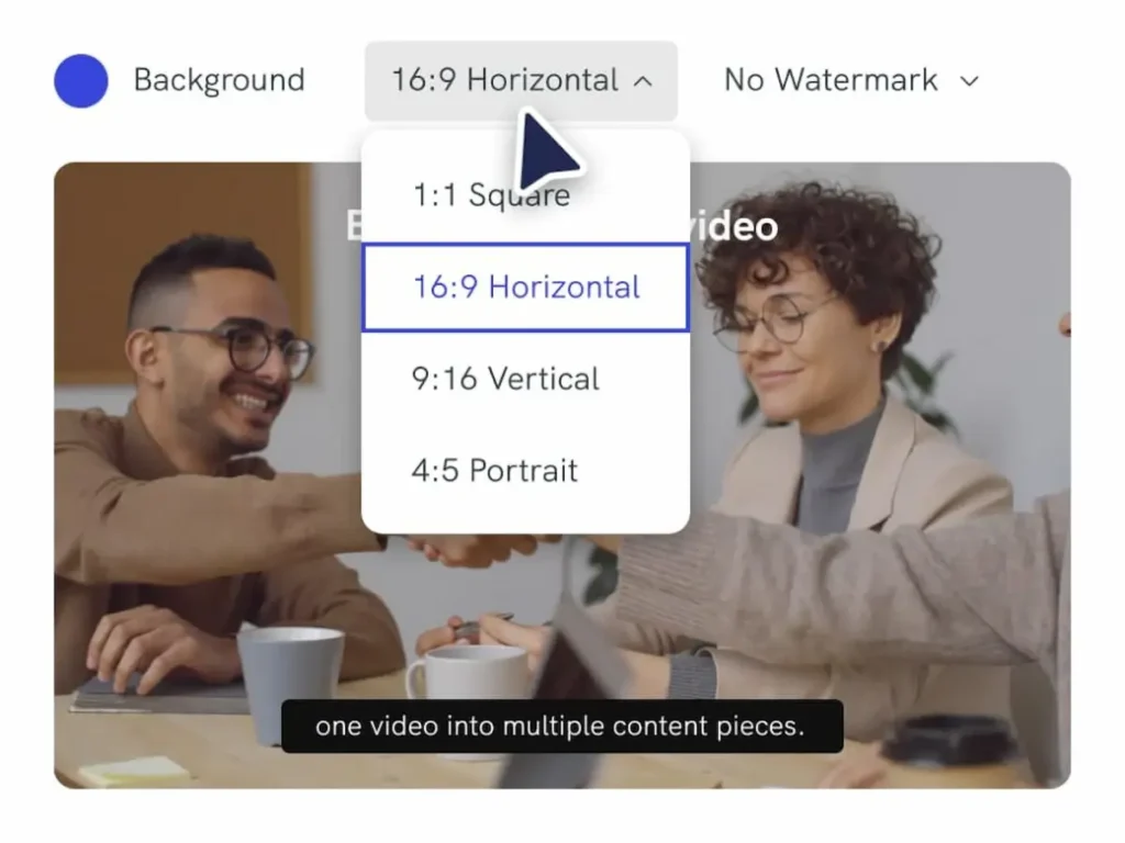 a screenshot showing how you can easily change a video clip's dimensions for YouTube Shorts in Piktochart