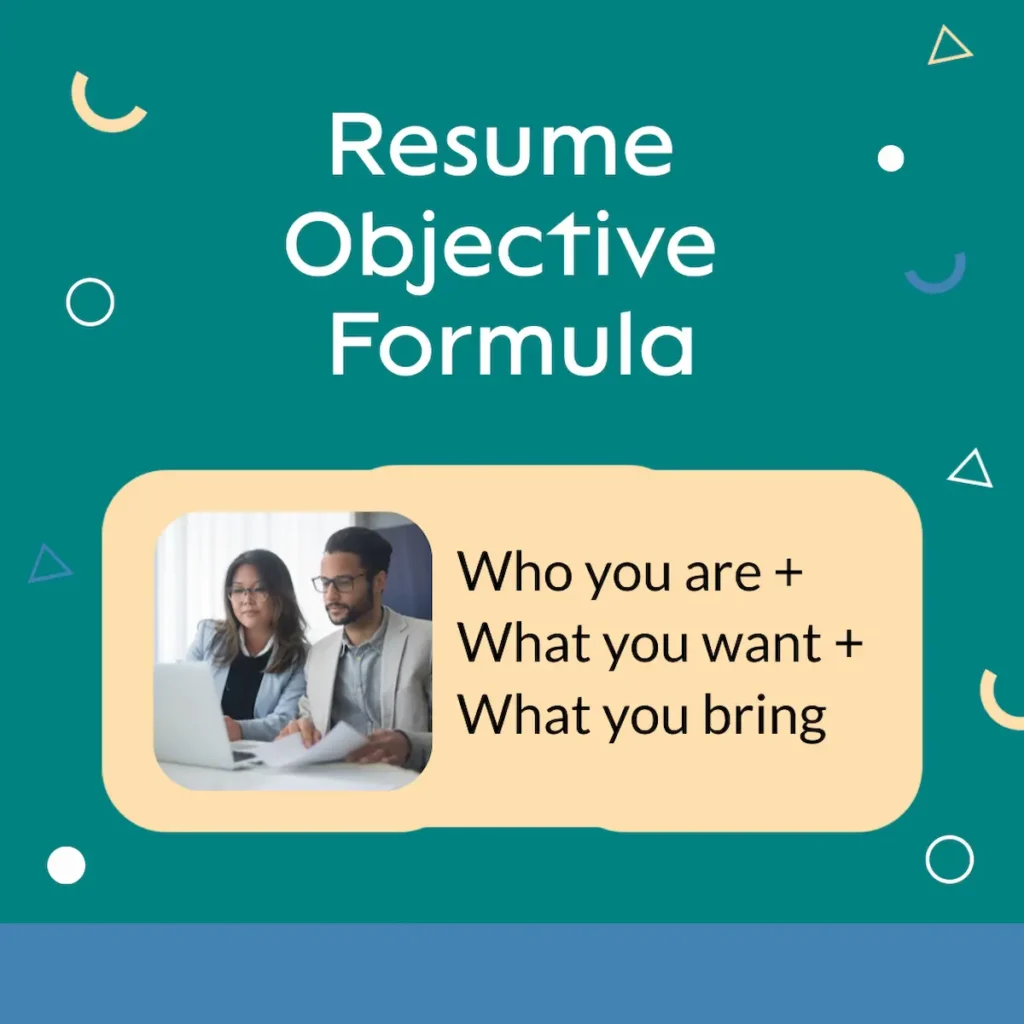 resume objective formula graphic