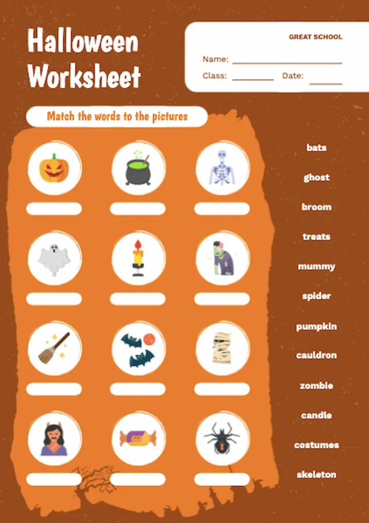 vocabulary worksheet by piktochart