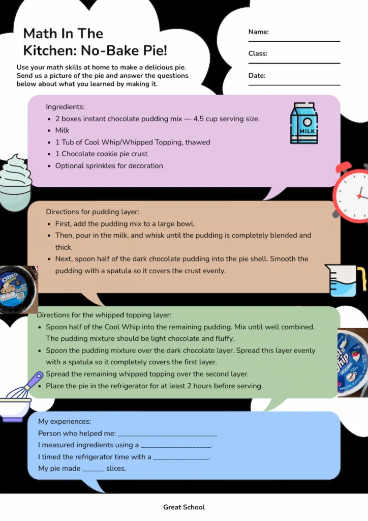 project based learning worksheet