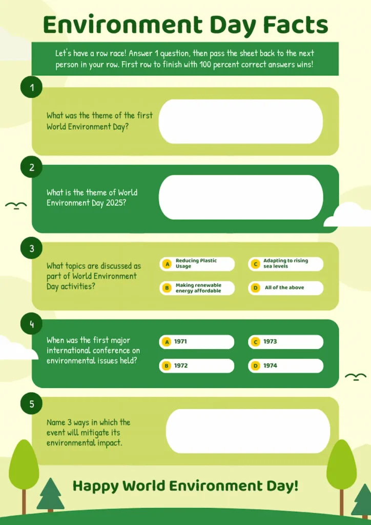 worksheet for gamification in the classroom -with row race or note passing